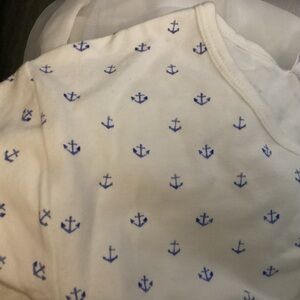 10 Toobydoo White Nautical Tutu Cotton Tee Shirt Dress Anchors